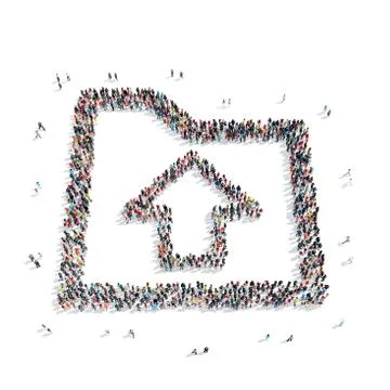 People  shape  SIM card isolated Stock Illustration
