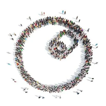 People in the shape  of soda Stock Illustration
