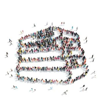 People  shape  stack  books Stock Illustration