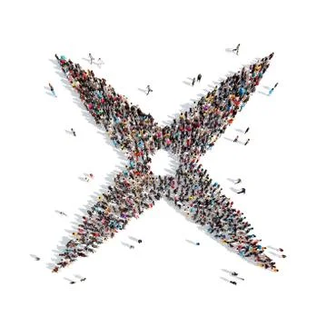 People in the shape of a star Stock Illustration