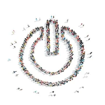 People  shape  switch cartoon Stock Illustration