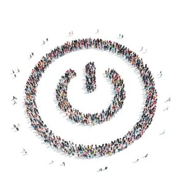 People  shape  switch cartoon Stock Illustration