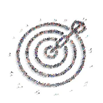 People  shape  target icon Stock Illustration