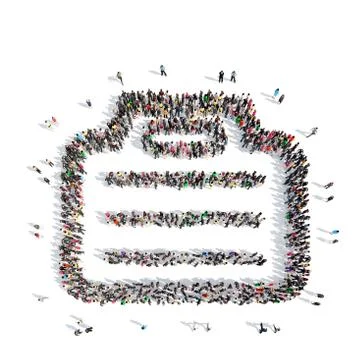 People in the shape of a tray Stock Illustration