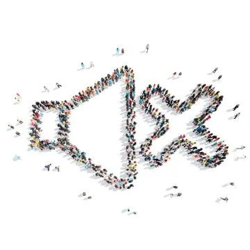 People  shape  volume cartoon Stock Illustration