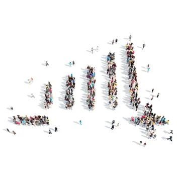 People in the shape of volume Stock Illustration