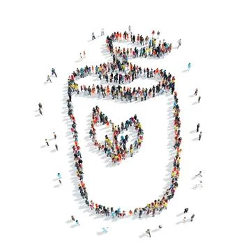 People  shapea bottlesoap Stock Illustration