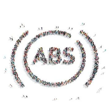 People shapeABS system car Stock Illustration