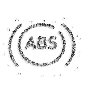 People shapeABS system car Stock Illustration