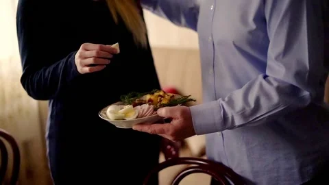 People share blessed eggs and exchanged Easter greetings, super slow motion Stock Footage 103811435