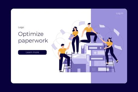 People share documents Stock Illustration