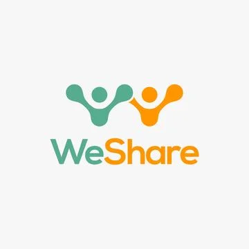 People share logo icon vector template on white background Stock Illustration
