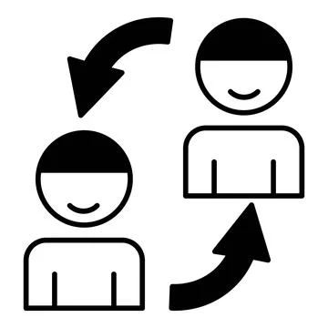 People Sharing Dualtone Icon Stock Illustration