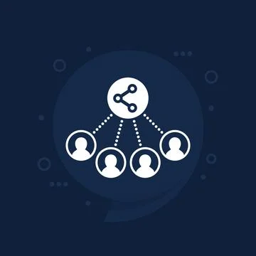 People sharing icon for web and apps Stock Illustration