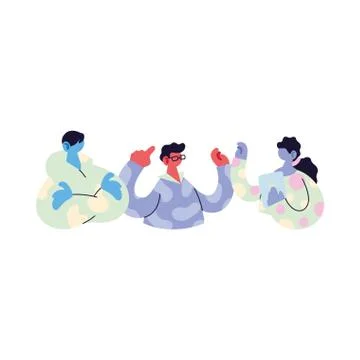 People sharing work methods online Stock Illustration