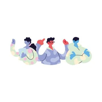 People sharing work methods online Stock Illustration