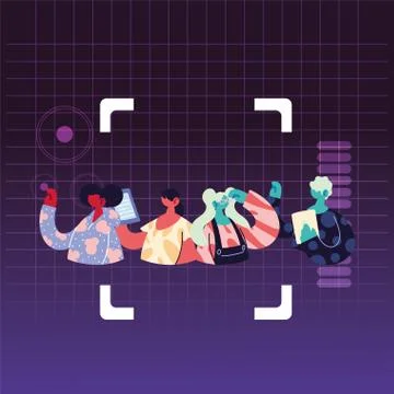 People sharing work methods online イラスト素材