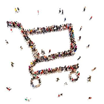 People that like to shop Stock Illustration