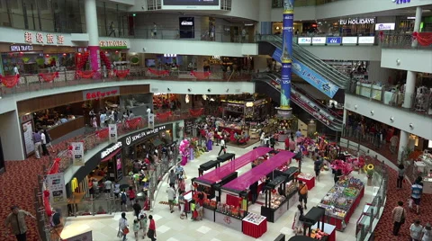 People shop at shopping centre, Singapor... | Stock Video | Pond5