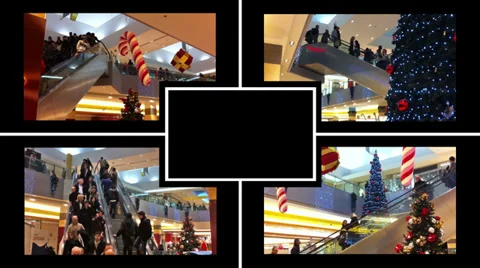 People in a shopping centre Stock Footage 33069174