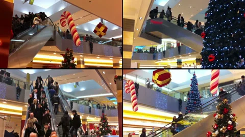 People in a shopping centre Stock Footage 33071088