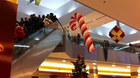 People in a shopping centre Stock Footage 33072774