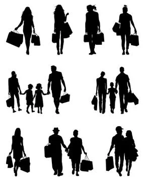 People in the shopping Stock Illustration