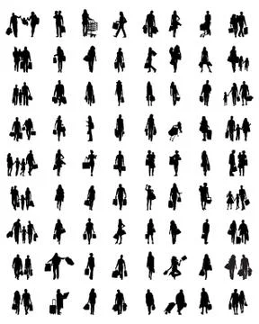 People in the shopping Stock Illustration