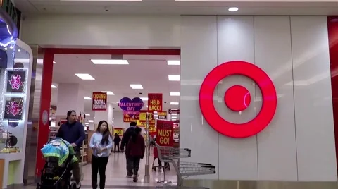 People shopping inside Target store Stock Footage 50227557