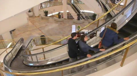 People at Shopping Mall Stock Footage 10716014