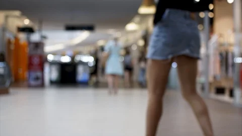 People at the Shopping Mall TimeLapse Stock Footage