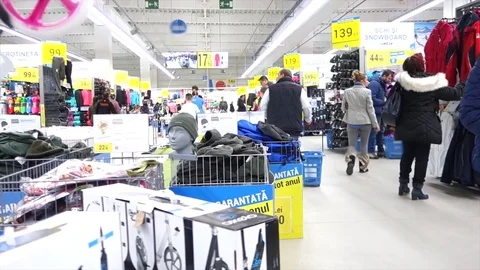 People shopping in store Stock Footage 84045993