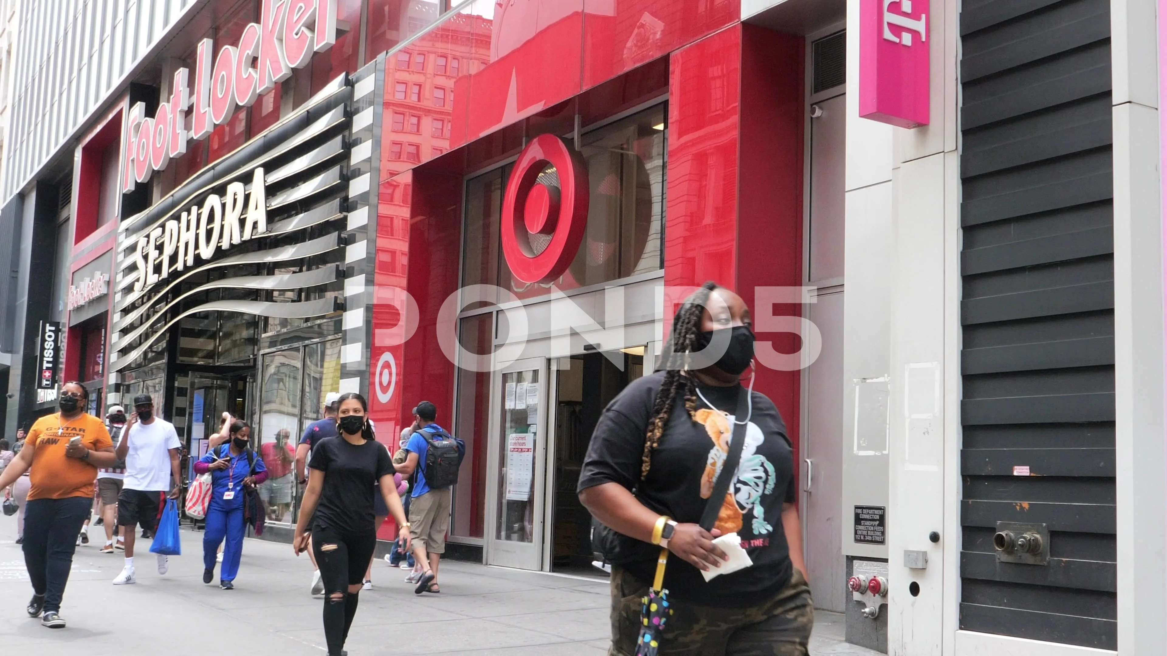 people shopping at target store at 34 street NY USA May 25 2021