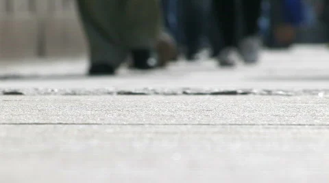 People on sidewalk 10 Video stock 741234