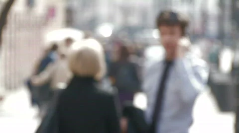 People on sidewalk 9 Video stock 741235