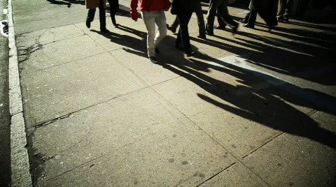 People &amp; sidewalk Видео 630754