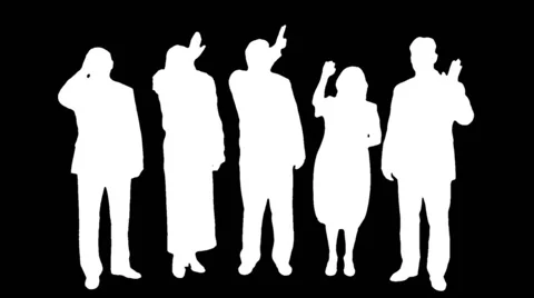 People silhouette 스톡 동영상 45126599