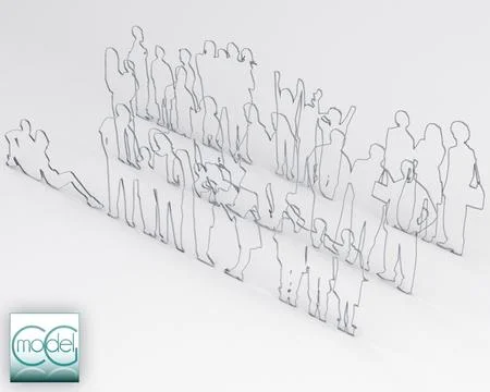 People silhouette - packet 03 3D Model
