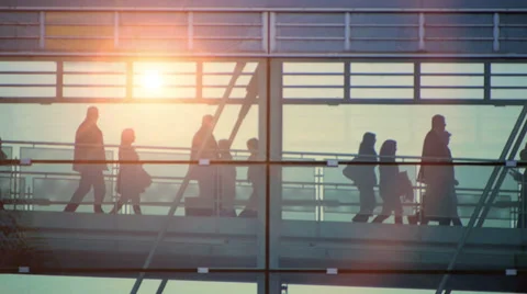 People silhouette. persons clients customers team group. company professional Stock Footage
