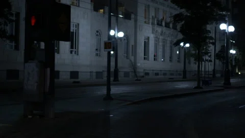 People Silhouette while walking Downtown Dallas Train Station (Slow Motion) Video stock 218454441