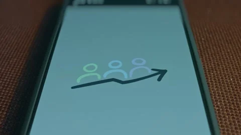 People silhouettes with arrow up, presentation Stock Footage 309687103