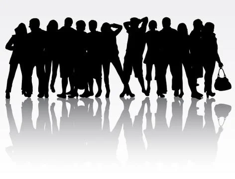 People silhouettes Stock Illustration
