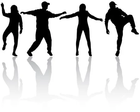 People silhouettes Stock Illustration