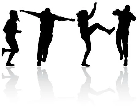 People silhouettes Stock Illustration