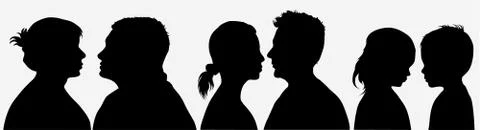 People silhouettes Stock Illustration