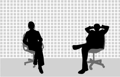 People silhouettes Illustrazione stock
