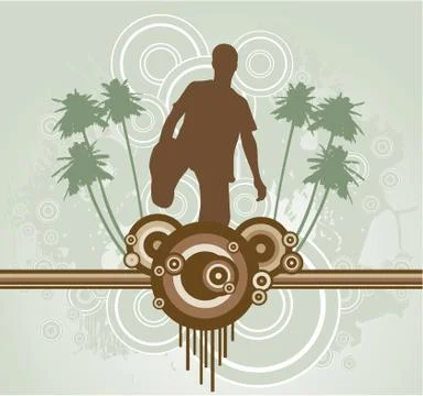 People silhouettes Stock Illustration