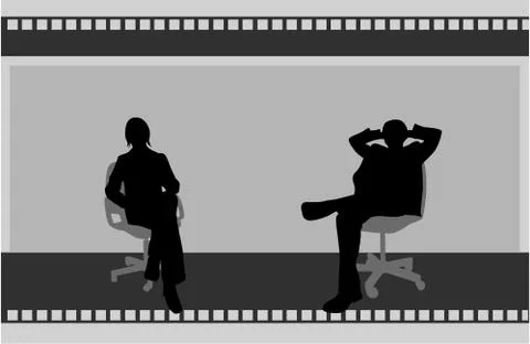 People silhouettes Stock Illustration