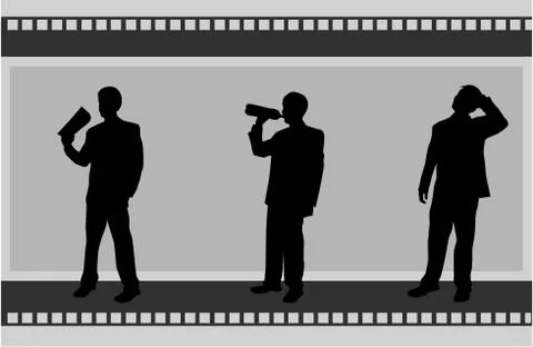 People silhouettes Stock Illustration