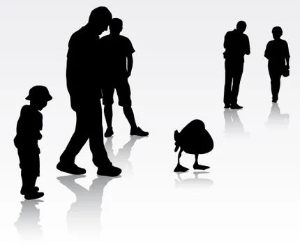 People silhouettes Stock-Illustration